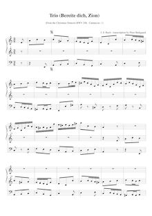 Partition orgue score, Weihnachtsoratorium, Christmas Oratorio, Bach, Johann Sebastian