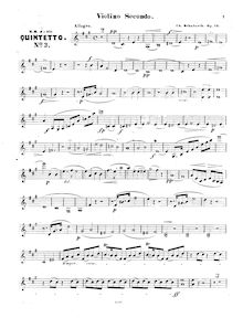 Partition violon 2, corde quintette No.3, Schuberth, Carl