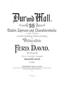 Partition Book 2, 25 Etuden, Capricien und Charakterstucke, David, Ferdinand