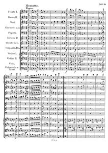 Partition , Menuetto. Vivace – Trio, Symphony No.3, D Major, Schubert, Franz
