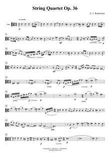 Partition de viole de gambe, corde quatuor, B minor, Robertson, Ernest John