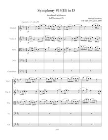 Partition , Sarabande et Bourré, Symphony No.14, D major, Rondeau, Michel