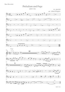 Partition basse enregistrement , Prelude et Fugue G minor, G minor