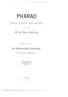 Partition complète, Pharao, Rauchenecker, Georg Wilhelm par Georg Wilhelm Rauchenecker