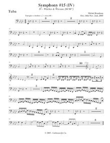 Partition Tuba, Symphony No.15  Black Halloween , F minor, Rondeau, Michel