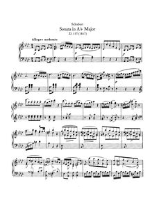 Partition complète, Piano Sonata en A♭ major, Schubert, Franz par Franz Schubert