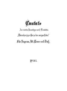 Partition complète, Barmherziges Herze der ewigen Liebe, Bach, Johann Sebastian par Johann Sebastian Bach
