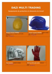 catalogue 2013 équipements de protection individuelle et vêtements de travail