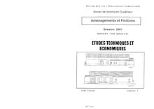 Etudes techniques et économiques 2001 BTS Aménagement - finition