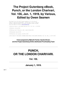 Punch, or the London Charivari, Volume 156, Jan. 1, 1919