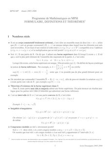 résumé de cours - Programme de Mathématiques en MPSI FORMULAIRE ...