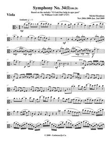 Partition altos, Symphony No.34, F major, Rondeau, Michel par Michel Rondeau