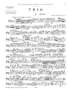 Partition de violoncelle, Piano Trio, Op.6, Trio in D dur für Violine, Violoncell und Klavier, Op. 6