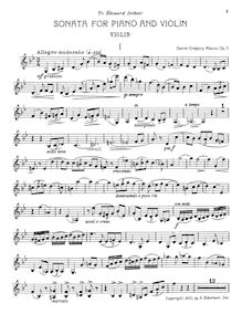 Partition de violon, violon Sonata, G minor, Mason, Daniel Gregory