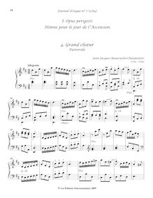 Partition , Grand chœur Pastorale - , Petit Plein jeu, Journal d’Orgue No 7 à l’usage des Paroisses et des Communautés Religieuses. Himnes.