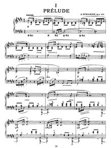 Partition complète, Prelude et Nocturne pour pour LH, Op.9, Scriabin, Aleksandr