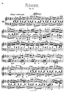 Partition complète (filter), Rondo, Op.11, Rondo Favori