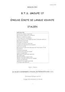 Btsalliage italien 2001