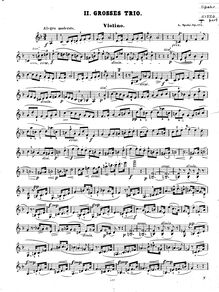 Partition de violon, Piano Trio No.2, Op.123, 2nd Grosses Trio, Op.123