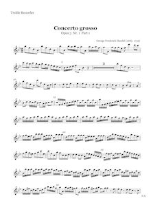 Partition aigu enregistrement , Concerto Grosso en B-flat major