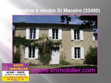 ACHAT MAISON GIRONDINE A VENDRE 33490 ST MACAIRE GIRONDE