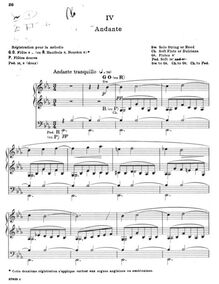 Partition I, Andante tranquillo, orgue Symphony en G minor, Op.18