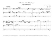 Partition complète, Schmücke dich, o liebe Seele, F major, Homilius, Gottfried August par Gottfried August Homilius