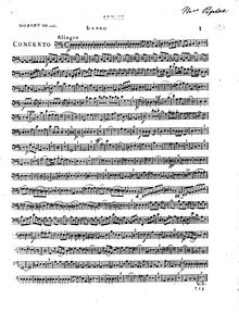 Partition violoncelles / Basses, Piano Concerto No.26, Krönungskonzert ; Coronation Concerto