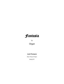 Partition complète, Fantasia pour orgue, Thompson, Jacob