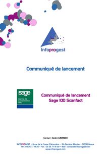 communiqué de lancement - CL Sage100 Scanfact