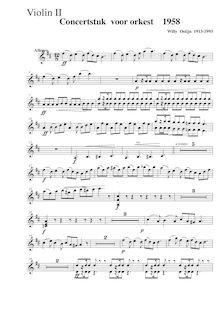 Partition violons II, Concertstuk voor orkest, Ostijn, Willy