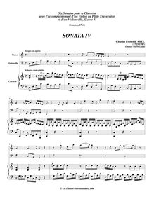 Partition , Allegro con spirito - clavecin (partition compléte), 6 sonates pour clavecin