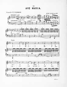 Partition complète (G♭ major), Ave Maria, Luzzi, Luigi