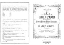 Partition complète et parties, quintette pour piano et cordes Nr. 2, op.5