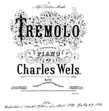 Partition complète, Le tremolo, B♭ major, Wels, Charles par Charles Wels