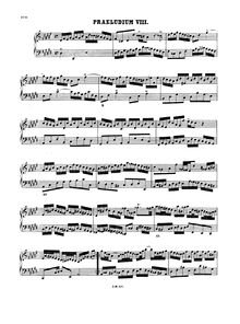 Partition Prelude et Fugue No.8 en E♭ minor, BWV 877, Das wohltemperierte Klavier II