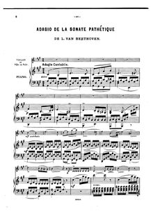 Partition de piano, Piano Sonata No.8, Pathétique, C minor