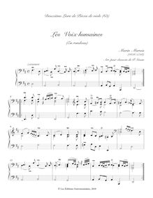 Partition complète, Pièces de viole, Marais, Marin par Marin Marais
