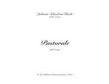 Partition complète, Pastorale en F major, Pastorella, F major, Bach, Johann Sebastian
