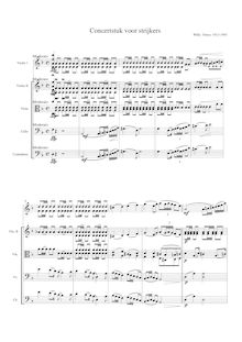Partition complète, concertstuk voor Strijkers, D minor, Ostijn, Willy