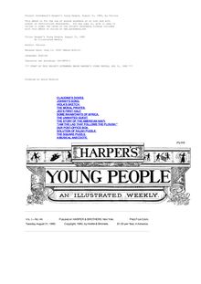 Harper s Young People, August 31, 1880 - An Illustrated Weekly