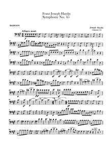 Partition basson, Symphony No.45 en F♯ minor “Farewell”, Sinfonia No.45 Abschiedsymphonie