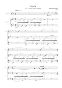 Partition complète, Sonate für Violine und Klavier, Borkowitsch, Philipp