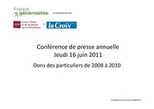 Conférence de presse annuelle-Jeudi 16 juin 2011