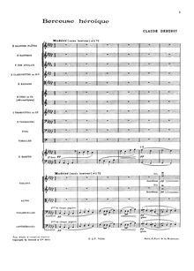 Partition Orchestral Score, Berceuse héroïque, Debussy, Claude