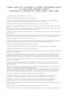 personnels - (Réunion Conseil Pédagogique élargi - Consultation ...