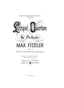 Partition complète, Lustspiel Overture, Op.11, Lustspiel, Ouverture für Orchester