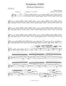 Partition violons I, Symphony No.24, C major, Rondeau, Michel par Michel Rondeau