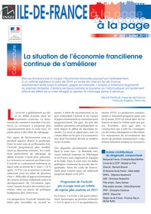La situation de l économie francilienne continue de s améliorer