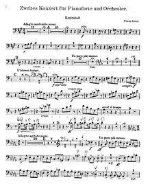 Partition Basses, Piano Concerto No.2, A major, Liszt, Franz